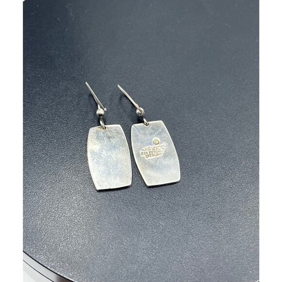 Far Fetched Vintage Southwestern Sterling Silver Two Tone Gecko Dangle Earrings - Picture 7 of 10